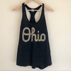 Dark grey and Goldish Ohio Homage Tank Top!